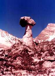 An Interesting Ice "Mushroom" In The Glacier
