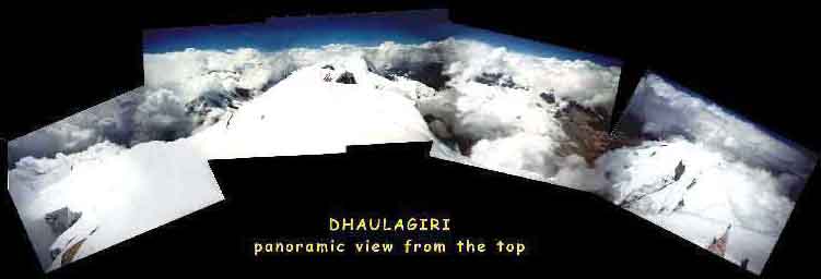 Dhaulagiri - panoramic view from the top