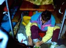 After a Night Under the Table of "Les Eccles" Bivouoc 