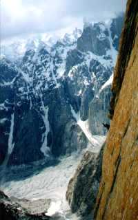 Trango Galcier and  a Spanish Climber