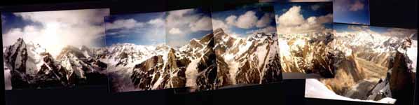 Panoramic view from Trango Nameless Tower, Mihail Mihailov archive